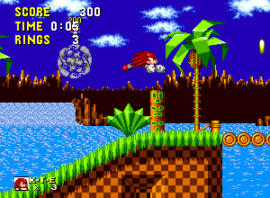 Knuckles the Echidna in Sonic 1