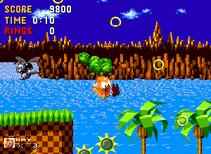 Ray the Flying Squirrel in Sonic 1